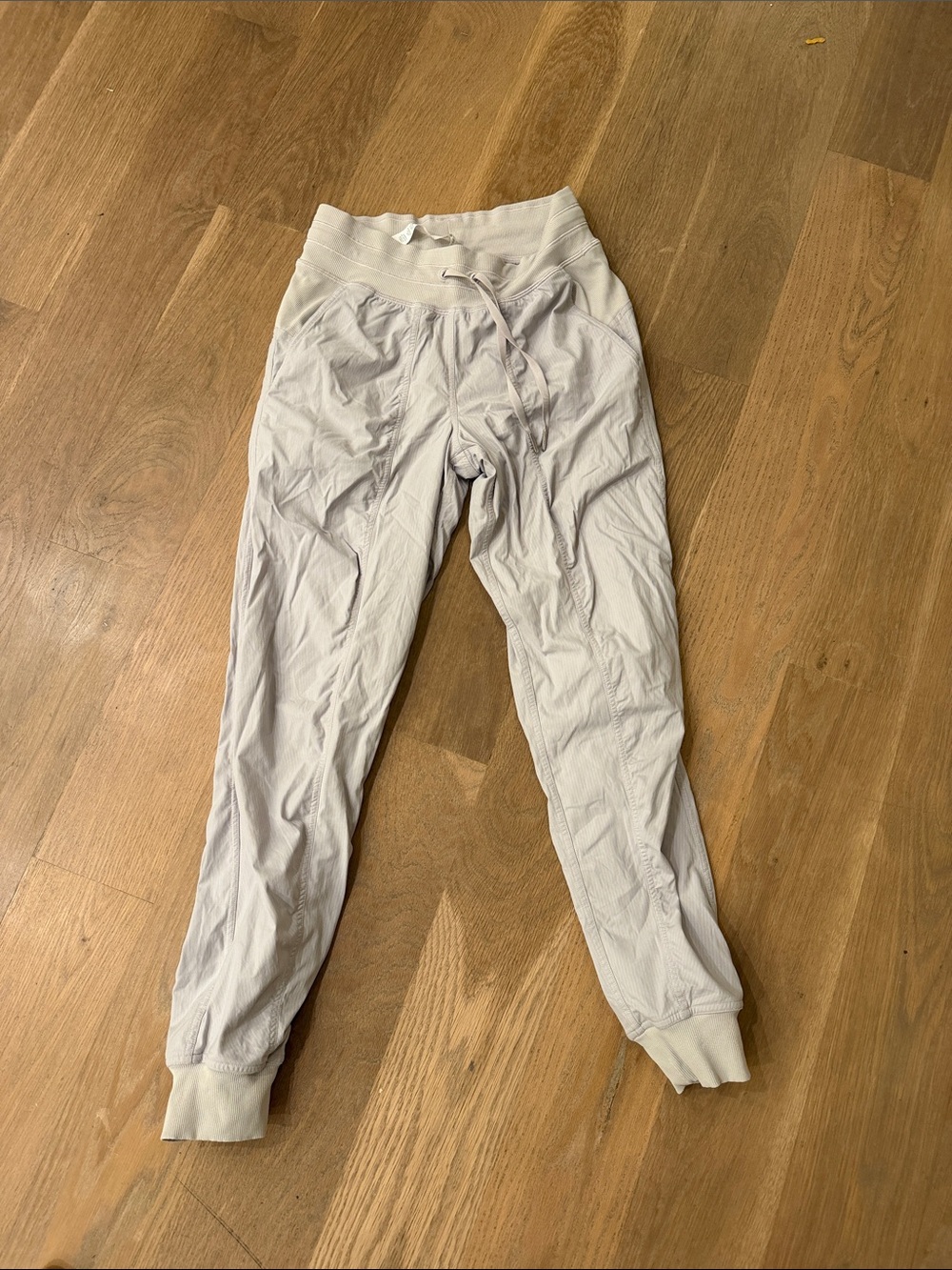 lululemon athletica Pale Gray Ribbed Waist Joggers